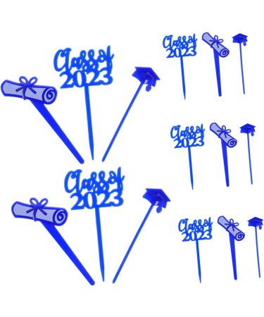 HOMSFOU 150 Pcs Graduation Cake Insert 2023 Graduation Cupcake Toppers Class of 2023 Cupcake Topper Grad Dessert Topper Class of 2023 Cake Picks Grad Inserting Toppers Graduate Delicate - Buy Online on SooperMarket.com