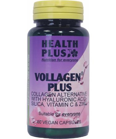 Health Plus Vollagen Plus : Vegan Collagen Skin Hair and Joint Supplement : 60 Vegan Capsules in a Planet-Friendly 99% Recycled Pot