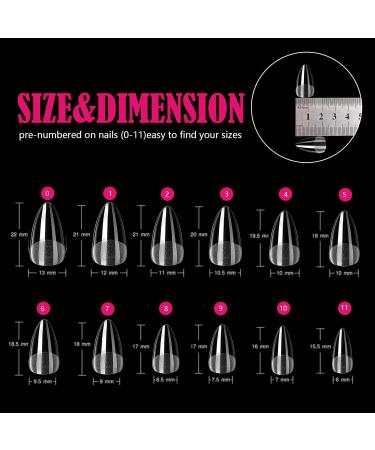 240PCS Short Almond Gel Nail Tips Set - Nail Extensions Kit for All Nails - Buy Online on SooperMarket.com