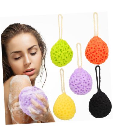 NOLITOY 5pcs Sponge Bath Ball Sponge Bath Scrubber Exfoliating Sponge Body Wash Scrubber Body Scrubber Skin Cleaning Scrubber Bath Sponge for Shower Exfoliating Shower Sponge Body Sponge