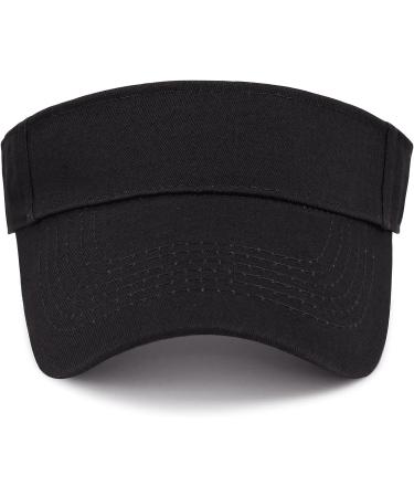 Zando Sun Visor Hat for Women Men - Adjustable Sport Outdoor Visor with UV Protection - Black - Buy Online on SooperMarket.com