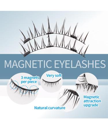 Magnetic Lashes Reusable Magnetic Lash Set Easy to Put On All Day Long Magnetic Lashes Natural Look Magnetic Lash Set With Applicator No Adhesive Required (7-3) - Buy Online on SooperMarket.com