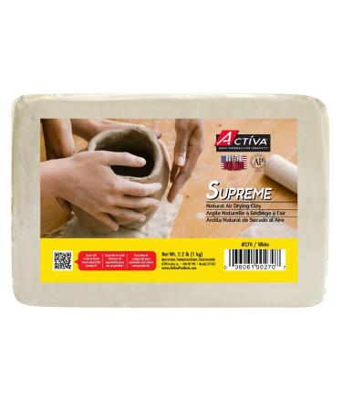 ACTIVA Supreme Artist's Air-Dry Modelling  2.2 pounds  White Clay 2.2 Pounds White