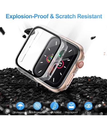 ZEBRE 4-Pack Apple Watch 44mm Case with Built-in HD Screen Protector - Compatible with Apple Watch Series 4/5/6/SE - Clear - 44mm - Buy Online on SooperMarket.com