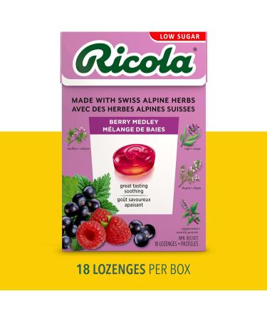 Ricola Berry Medley Cough Suppressant Throat Drops 18 Count Box - Buy Online on SooperMarket.com