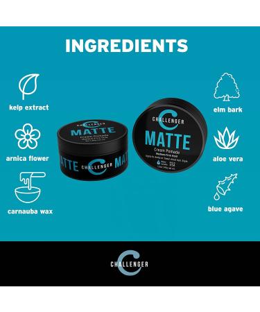 Challenger Mens Matte Cream Pomade Combo | Natural Finish | Medium Firm Hold | All-in-One Hair Styling | Save with Combo Pack - Buy Online on SooperMarket.com