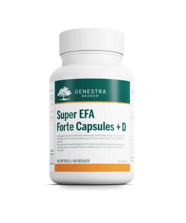 Genestra Brands - Super EFA Forte Capsules + D - Fish Oil Formula to Support Cognitive Cardiovascular and Joint Health - 60 Softgels