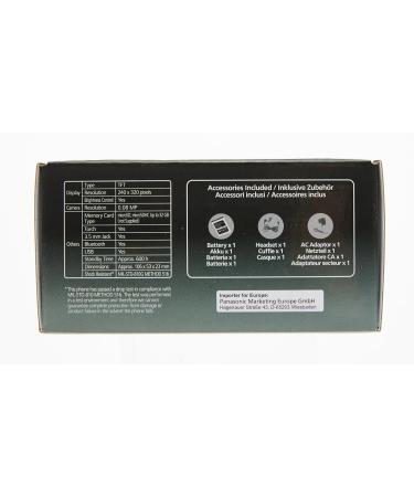 Panasonic KX-TU446EXB Senior Cell Phone - No Contract SOS Button Shockproof Large Keys & Display - Black - Buy Online on SooperMarket.com