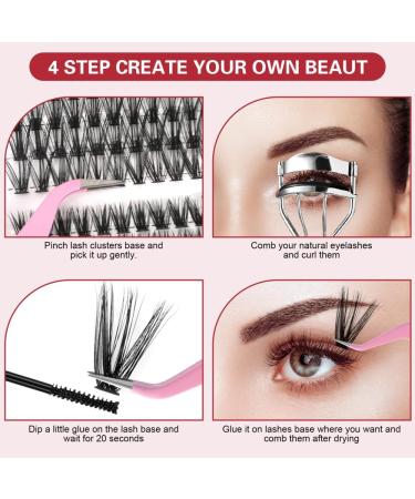 Rxuaw DIY Eyelash Extension Kit with and Seal Wispy D Curl Individual Lashes Kit for Self Application at Home Combination 1 - Buy Online on SooperMarket.com