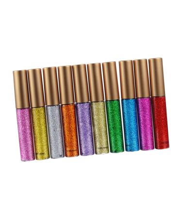 Healeved 10pcs Liquid Eyeliner Eyeshadow Eye Shadow Glitter Eyeliner Shinny Eyeliner