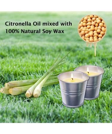TopSics Citronella Candles - 8 Natural Soy Wax Candles for Outdoor Use - Long Lasting 80-96 Hours - Perfect for Garden Terrace Picnic and Camping - Buy Online on SooperMarket.com