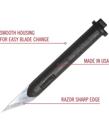 Excel Blades #65 Pen Knife Replacement Blades - Set of 6, Made in USA | Compatible with K47 Hobby Knife for Cutting, Scoring, Trimming - Buy Online on SooperMarket.com
