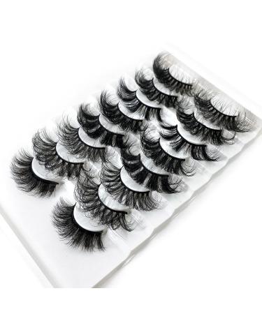 HBZGTLAD 8 Pairs 3D Mink False Eyelashes - Natural Long Makeup Lashes (Mix-81) - Buy Online on SooperMarket.com