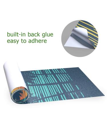 Biekaya Beach Palm Trees Skateboard Grip Tape 33 x 9 | Anti-Skid Sandpaper for Longboards | Easy Apply Bubble-Free Griptape - Buy Online on SooperMarket.com