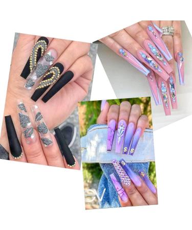 JZK 240x XXXL Clear Half Cover Extra Long Coffin Nail Tips For Acrylic Extensions No C Curve False Nail Tips Long For Gel And Acrylic Nails 3XL Finger Nail Extension Tips - Buy Online on SooperMarket.com