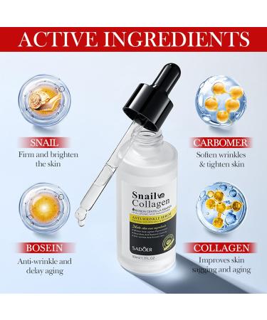 Snail Oil Snail Face Serum Snail Mucin Essence Snail Mucin Face Cream for Anti Wrinkle Hydrating Hyaluronic Acid Serum Niacinamide Serum Moisturzing Body Face Oils and Serums - Buy Online on SooperMarket.com