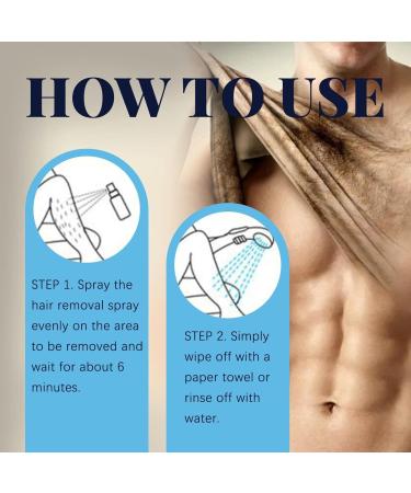 Men Hair Removal cream Spray Natural Permanent Hair Removal Spray for Face Underarm Arm Leg Non-Irritating Depilatories Product - Buy Online on SooperMarket.com