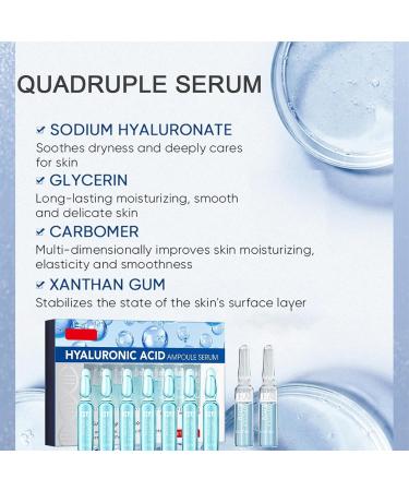 Hyaluronic Acid Concentrated Ampoules For Face Serum Deeply Moisturize Hyaluronic Acid Serum For Face Face Care For A Natural Face Lift Face Serum For Women & Men -7x2ml Ampoules. - Buy Online on SooperMarket.com
