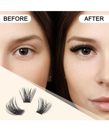 QUEWEL Mega-D Cluster Lashes 72 Pcs | C/D Curl 8-16mm | DIY Eyelash Extensions - Buy Online on SooperMarket.com