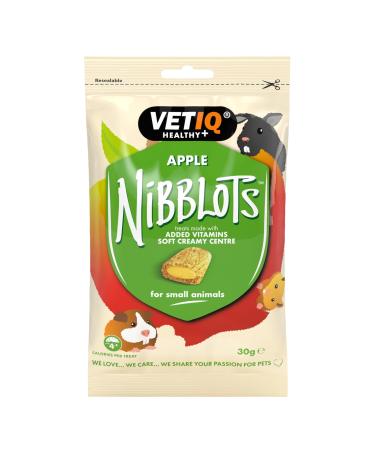VetIQ Apple Nibblots 8x 30g Tasty Hamster Treats For Your Guinea Pig/s or Hamster/s Guinea Pig Treats with Added Vitamins For Skin & Coat with Rosemary Extract Apple 8PK 30 g (Pack of 8)