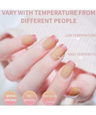 Colorful Nail Polish Quick Drying Long-Lasting Nail Varnish with Thermal Temperature Color Changing Diamond Glitter Reflective Nail Polish for DIY Nail Art at Home #20 - Buy Online on SooperMarket.com