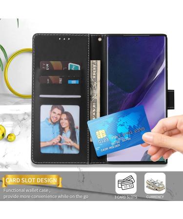 Buy Oihxse Wallet Cover for Xiaomi Redmi Note 10 Pro - PU Leather Flower Marble Flip Case with Stand & Card Compartment - Silicone Protective Shell in Black - Buy Online on SooperMarket.com