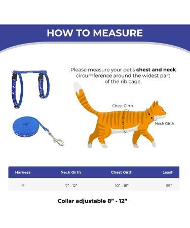 Cat Harness with Leash 3-Pack - Stars Moon Paw Heart Design - Escape Proof - for Walking Small Medium Large Cats - Black Red Blue - Adjustable & Safe - Set of 3 - Buy Online on SooperMarket.com