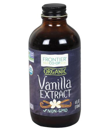 Frontier Co-op Organic Vanilla Extract 4 Ounce 4 Fl Oz (Pack of 1)