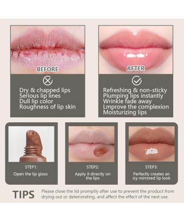 Buy 4 Colors Peptide Lip Tint Set - Hydrating Sheer Lip Gloss & High Shine Tinted Balm for Dry Lips - Buy Online on SooperMarket.com