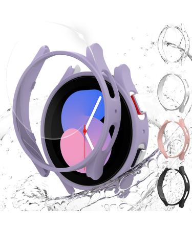 5+5Pack SPGUARD Galaxy Watch 5/Watch 4 40mm Screen Protector Case Cover Tempered Glass Galaxy Watch 5/4 Screen Protector & Watch 5/4 Case Cover Hard PC Bumper for Samsung Galaxy Watch 5/4 40mm Clear/Silver/Black/Pink/Purple Galaxy Watch 5/4 40mm