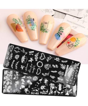 Sanwood Nail Stamps for Stunning Nail Art | Stainless Steel Manicure Tool Set for Women | Perfect Human Facial Pattern Templates - Buy Online on SooperMarket.com