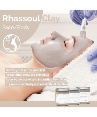 Fatima's Garden Ghassoul Powder with Rose Petals - 8.8oz Face and Hair Mask - Buy Online on SooperMarket.com