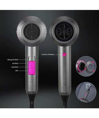 2000W Professional Ionic Hair Dryer with Diffuser - 2 Speeds, 3 Heating Levels - Ideal for Home, Salon, and Travel - Buy Online on SooperMarket.com