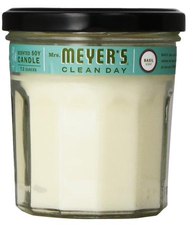 Mrs. Meyer's Soy Candle, Basil, 7.2-Ounce Glass Jars (Pack of 6) Basil 7.2 Ounce (Pack of 6)