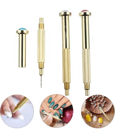 FRCOLOR 9 Pcs Nail Drilling Drill Nail Piercing Drills Drill Machine Bit Nail Jewels Acrylic Nail Drill Nail Piercing Tools Diy Nail Drill Nail Art Tools Hand Drill Metal Do It Yourself 6.5x0.8cmx3pcs Goldenx3pcs - Buy Online on SooperMarket.com
