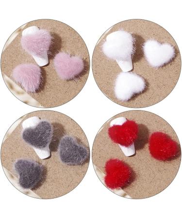 Minkissy Decoraciones Para U as Acrilicas Nail Art Fluffy Pom Balls: 3D Magnetic Nail Art Balls Heart Shaped Detachable Nail Art Fluffy Pom Poms Plush Balls for Nail Decor 5 Bags Heart Decor - Buy Online on SooperMarket.com