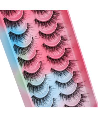 False Eyelashes Clear Band Natural D Curl Natural Cluster Volume Eyelash Set 10 Pairs Natural 3D Adhesive Tape Artificial Eyelashes (DDL09) - Buy Online on SooperMarket.com