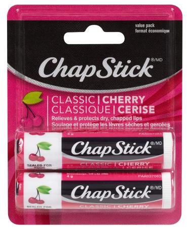 ChapStick Classic Cherry (2 Pack) Lip Balm Skin Protectant 4 g (Pack of 2)