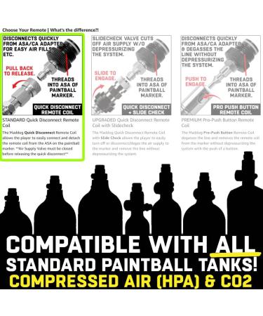 Maddog Heavy Duty Paintball Tank Remote Coil - CO2 / HPA Compressed Air Quick Disconnect - Buy Online on SooperMarket.com