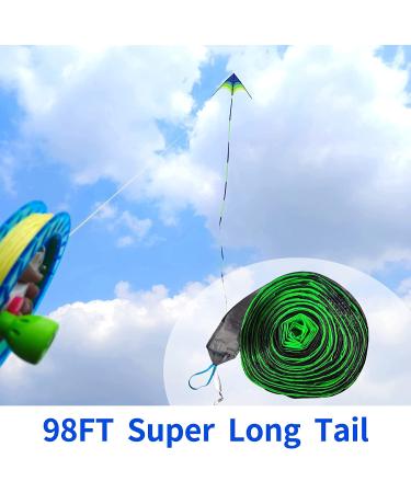Flying Hoofer Delta Kite for Kids and Adults - Easy to Fly 9ft Huge Delta Kite with 98ft Tail - Perfect Kite for Beginners - Buy Online on SooperMarket.com