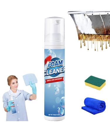 Multi-Purpose Cleaning Foam - Just Spray & Wipe Multi-purpose Cleaner Foam Spray Bubble Cleaner Foam Spray All Purpose Cleaning Spray for Bathrooms and Kitchens (100ml 1Set) 100ml 1Set