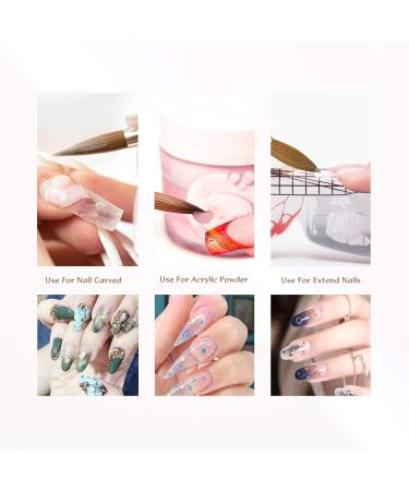 Aokitec #14 Kolinsky Sable Acrylic Nail Brush for Nails - Wood Nail Art Brush for Manicure - Acrylic Application Tool - Buy Online on SooperMarket.com