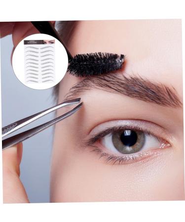 Gogogmee 12 Sheets False Eyebrows for Men Waterproof Stickers Black Sticker Fake Eyebrows 21x15cm Black - Buy Online on SooperMarket.com