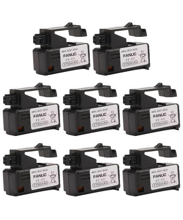 WELLVEUS 8 Pack A98l-0031-0028 PLC 3V 1750mAh for Fanuc A98l-0031-0028 Battery A02b-0309-k102
