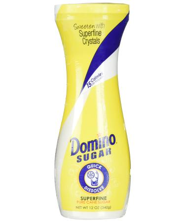 Domino White Sugar Pure Cane Sugar Quick Dissolve Superfine, 12 Ounce Flip Top (1 Pack)