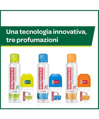 Borotalco Deo Roll-On Active Mineral Salt 50ml - Natural Odor Protection - International Shipping Available - Buy Online on SooperMarket.com