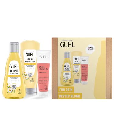 Guhl Blond Advantage Set - Contents: Shampoo Conditioner & Treatment - 550 ml - Hair type: blonde bleached fine