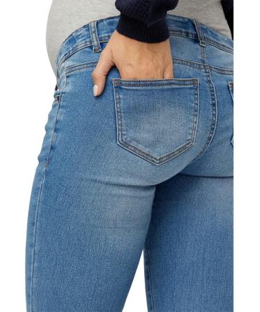 MAMALICIOUS Women's Slim Jeans 31W/32L Washed Light Blue Denim | Maternity Jeans - Buy Online on SooperMarket.com