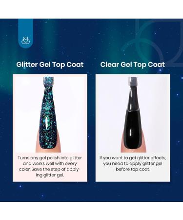beetles Gel Polish 15ML Reflective Glitter Gel Polish No Wipe Top Coat Glitter Gel Polish Iridescent Glossy Shiny Gel Nail Polish Sparkle Soak Off UV Led Nail Manicure DIY Home Salon - Buy Online on SooperMarket.com