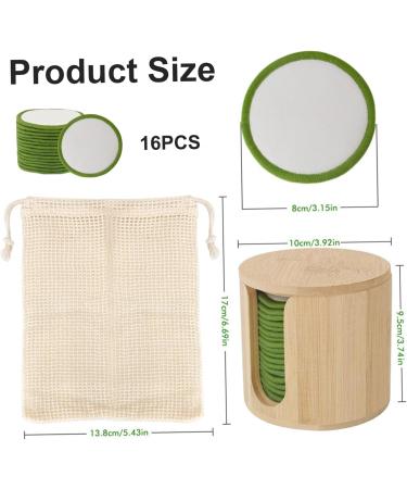 Facial Sponges 16 Pcs Cotton Face Pads Bamboo Fiber Pads Makeup Remover Pad Washing Sponge for Facial Cleansing Facial Sponges Cleansing - Buy Online on SooperMarket.com